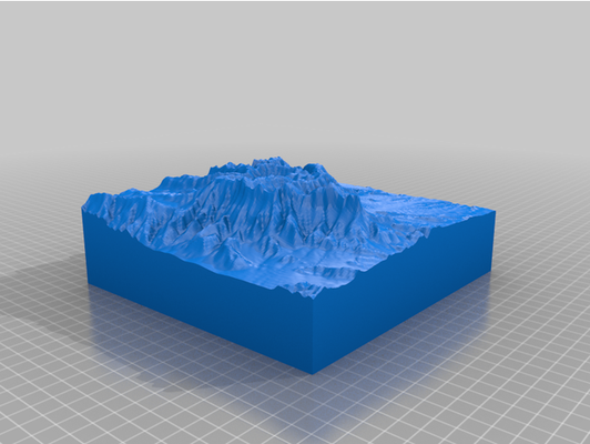 topographical landscape guadalupe mountains national park by haletd mountian topo topographic map topography 3d print model - Mito3D