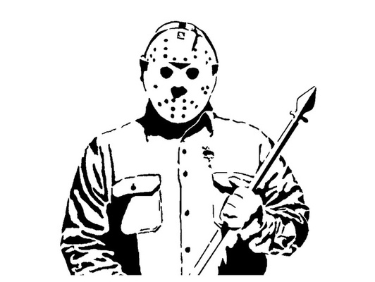 jason stencil 6 by longquang halloween decoration killer serial 3d print model - Mito3D