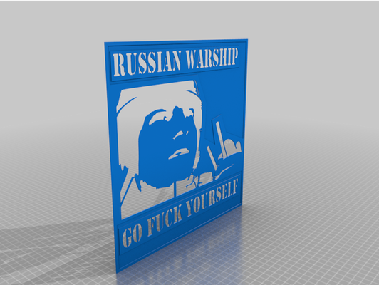 russian warship t-shirt stencil by arlenbrazill ngss ccss diy doityourself standwithukraine stand ukraine stensil support t shirt tshirt yourself 3d print model - Mito3D