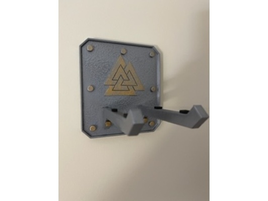 thors hammer wall hanger display by mezzondo thor mount 3d print model - Mito3D