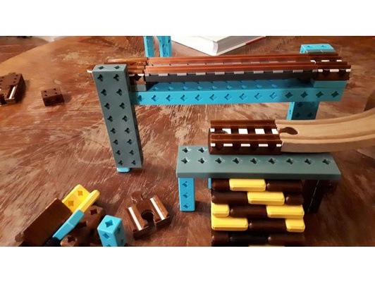 madera ferrocarril puente pistas imprenta pilares by dejfrcr 3d print model - Mito3D