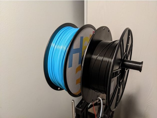 ender 3 dual extrusion spool mount by ecanam extruder filament holder 3d print model - Mito3D
