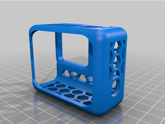 gopro 5 honeycomb mount - jmotsay remix by black hero 3d print model - Mito3D