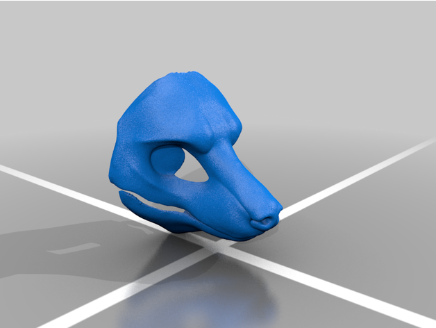 semitoon zarigüeya fursuit base by zabadisfraces cosplay head máscara 3D print model - Mito3D