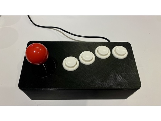 masaüstü kendin yap oyun makinesi kontrolör 4 button by kısmen insan 3d print model - Mito3D