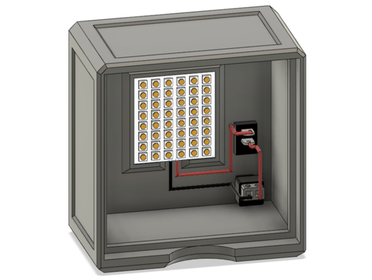 litofania guidato scatola w scambiabile pannelli by brinamba 12v lampada luce immagine telaio 3d print model - Mito3D