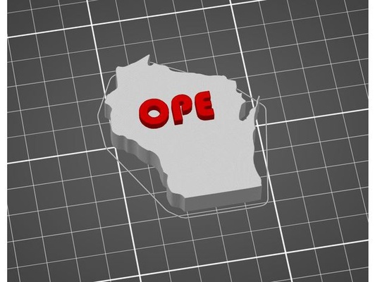 wisconsin ope kühlschrank magnet by howler117 3d print model - Mito3D
