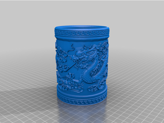 pen holder - chinese dragon remix supportless by marcinhom 3d print model - Mito3D