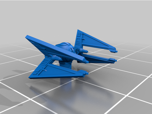 sw armada tie hunter by onil creations scifi starfighter starwars star wars 3d print model - Mito3D