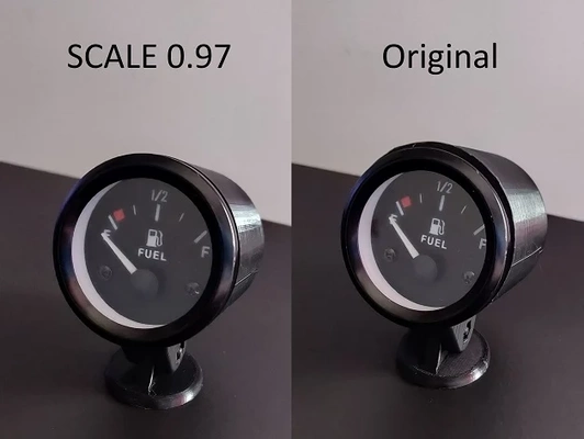 scale 097 by darkdindon 2 inch 52mm arduino fuel gauge pod oil pressure sim racing simhub simracing temperature water 3d print model - Mito3D