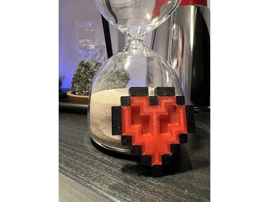 minecraft hardcore heart by spaceoholic 2d art 3d print model - Mito3D