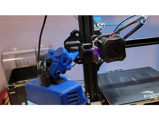 ender 3 v2 x-axis mount by dont-knock-it articulated bltouch cr touch 3d print model - Mito3D