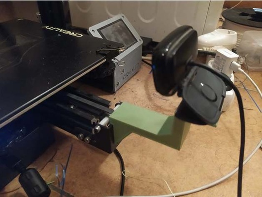 ender 3 pro webcam holder by s1lv0 3d print model - Mito3D