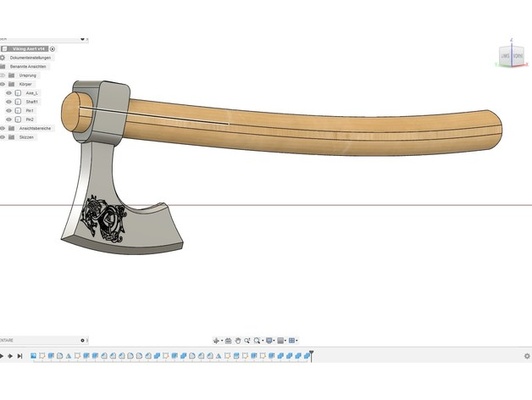 viking axe 2022 by ti6815 battleaxe costume history 3d print model - Mito3D