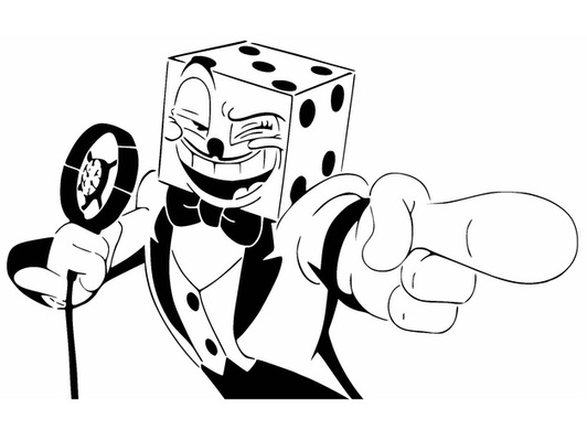 king dice stencil by longquang cuphead cup head devil 3d print model - Mito3D