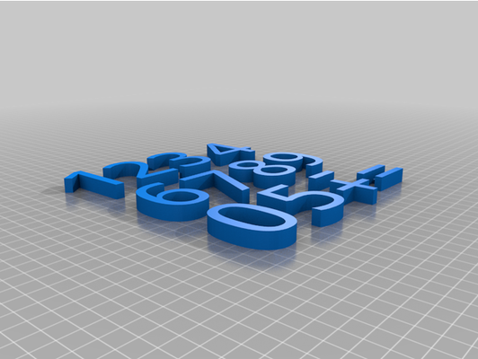 basic math numbers set by smanley 3d print model - Mito3D