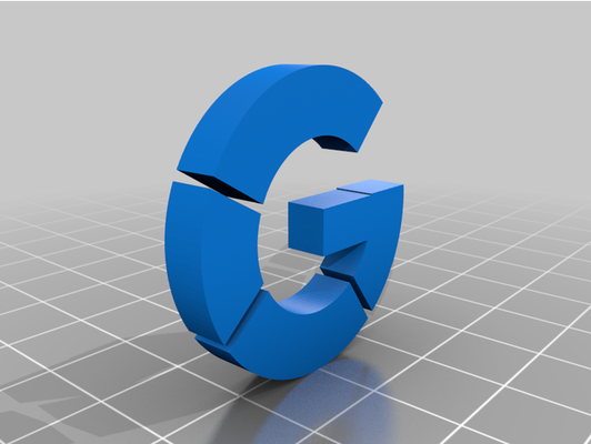 google g logotipo by trigonometria 3d print model - Mito3D