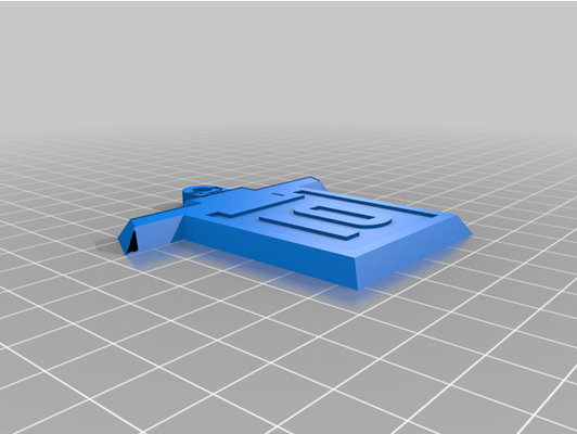 c10 badge keychain by valentin756 3d print model - Mito3D