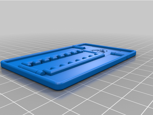 phone stand credit card size by h3lixprint sized small holder tablet 3d print model - Mito3D