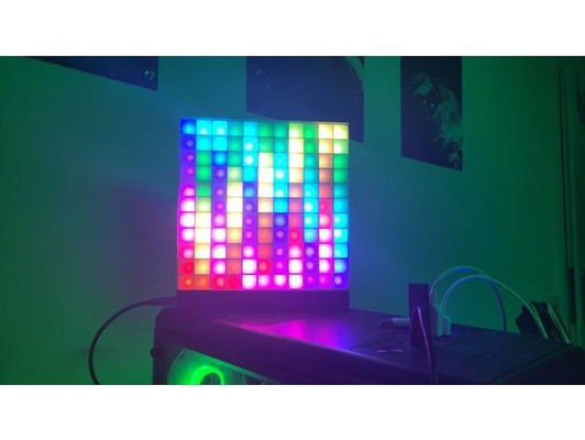grille diy néopixel matrice 11x11 supporter by falix arduino nano facile to impression led 3d print model - Mito3D