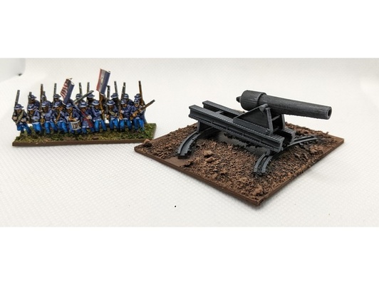 100pdr parrott rifle 1 100 scale warlord games epic american civil war black powder by stickybit 3d print model - Mito3D