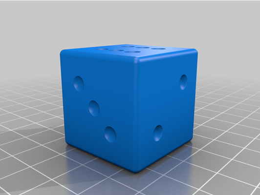 basic d6 by p8ntbal1551 dice game games 3d print model - Mito3D