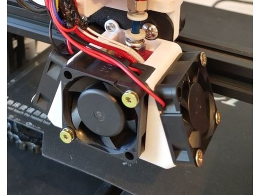 resfriador ventilador mortalha crialidade ender 3 pró by ventavox duto 3d print model - Mito3D