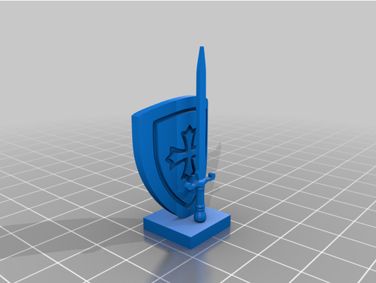 épée bouclier mini dnd by printyprinty miniature 3d print model - Mito3D
