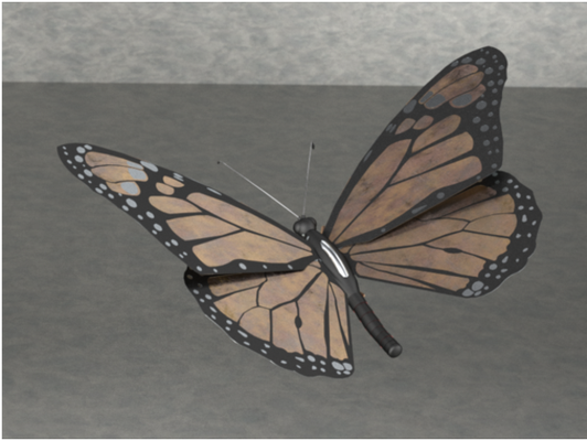 monarch butterfly by dape 3d print model - Mito3D