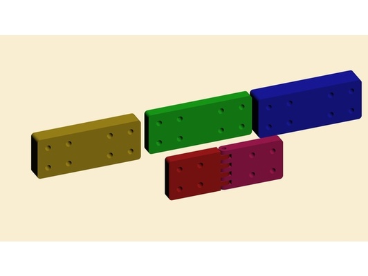 4040 extrusão dual v fenda 100mm extensão blocos dobradiça by jeburroughs suporte monte 3d print model - Mito3D
