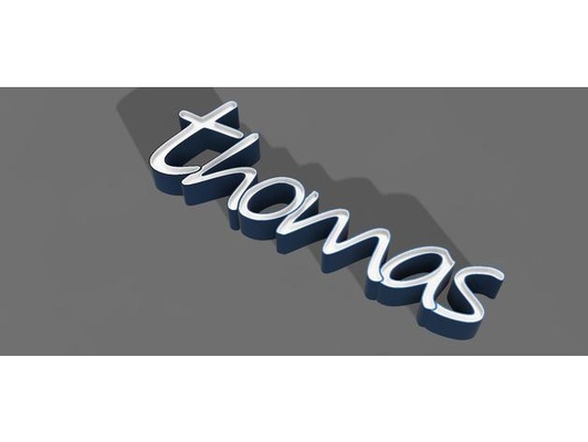thomas by sam591 boîte leds bande led lumière prenom samled3d 3d print model - Mito3D