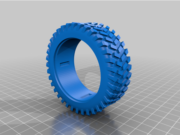 offroad tire 1 10 duke doks rc chassis by czalin car crawler tpu 3D print model - Mito3D