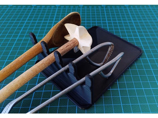 cucchiaio riposo kochl ffelablage by 3deeform vassoio antigoccia cucina utensili fornello kuechenhelfer 3d print model - Mito3D