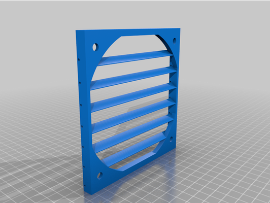 silent flap vent 120mm fan by rustyheronl 3d print model - Mito3D