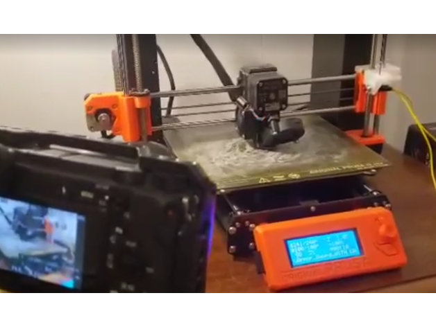 timelapse desencadenar montado on prusa mk3s x axis ocioso by roll3d20 3d impresora botón dlsr i3 mk3 3D print model - Mito3D