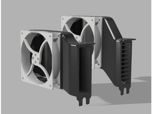 120mm ventilator leitung vertikale pci slot by noxovy fraktal design 3d print model - Mito3D