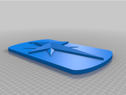 tribal star dogtag icon by southern mountain 3d print model - Mito3D