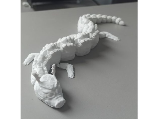 articulated dragon 2 versions by kulowskyy 3d printer ender 3 flexible movable toys 3d print model - Mito3D