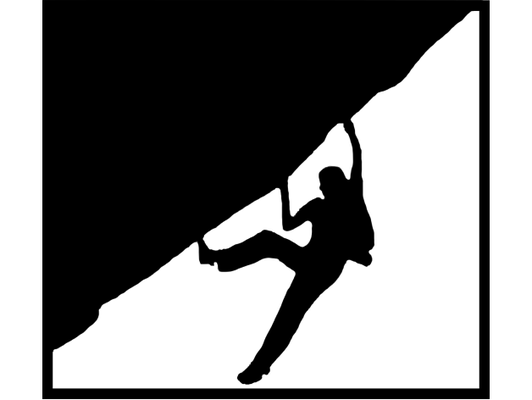 2d culminante by ghos7ar 2dart arte pared negro acantilado peligro fácil impresión to hombre montaña deporte deportes percha montar 3d print model - Mito3D