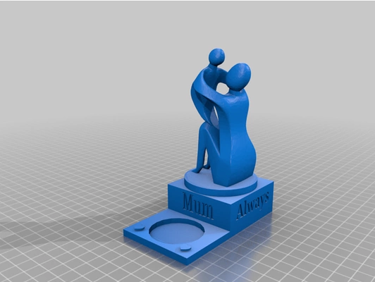 mum candle stand by lukecash92 holder mom mothersday mothers day tealight 3d print model - Mito3D