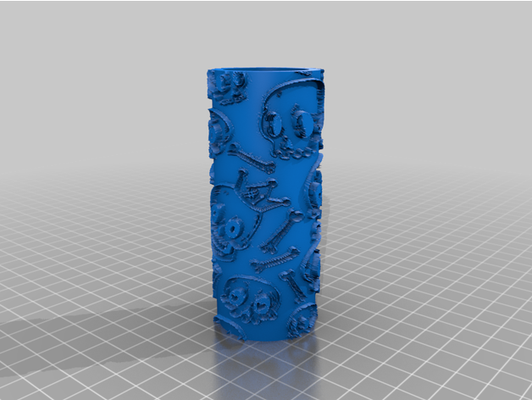 textur walze niedlich schädel by faeryl 3d print model - Mito3D