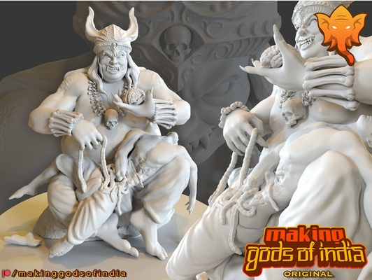 bakasura hungrig esser ekachakra by vedicfutura asura bhima gehirne kannibale leiche dämon hindu indien indisch monster 3d print model - Mito3D