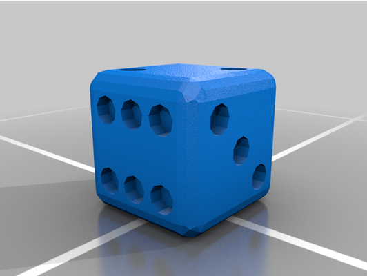simple dice by voltlab14 boardgame game 3d print model - Mito3D
