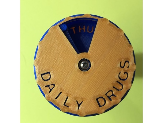 daily pill box by thebkmcm customizable drugs medicine pillbox container tablet 3d print model - Mito3D