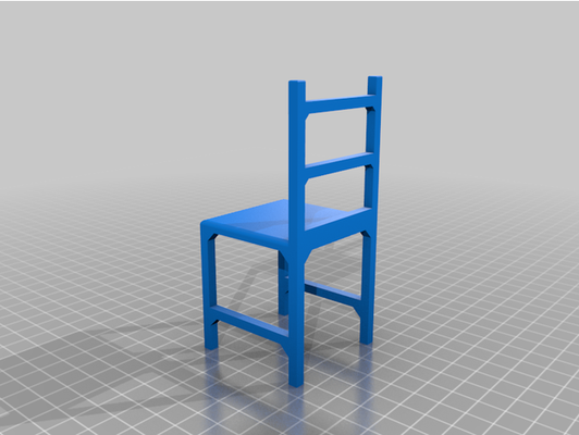 simple chair einfacher stuhl by sanral easy 3d print model - Mito3D
