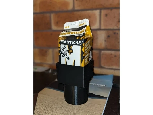 choccy milk cup holder by cameramandan australian carton choccie chocolate flavoured square 3d print model - Mito3D