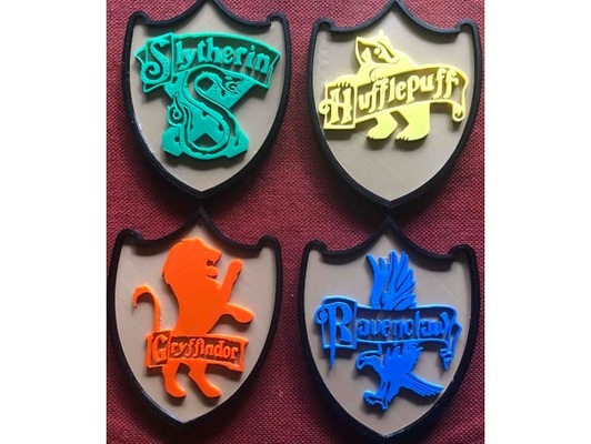remix of harry potter house badges by anubis meestered 3d print model - Mito3D
