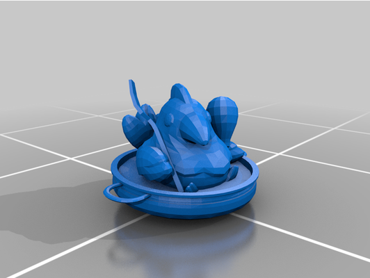 frango jantar estátua by skidmarc25 3d print model - Mito3D