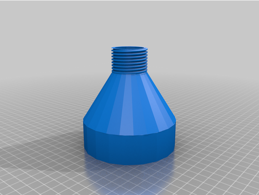 threaded oil funnel by texaslaser 3d print model - Mito3D