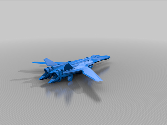 macross vf-25 fighter mode by usagi3 3d print model - Mito3D
